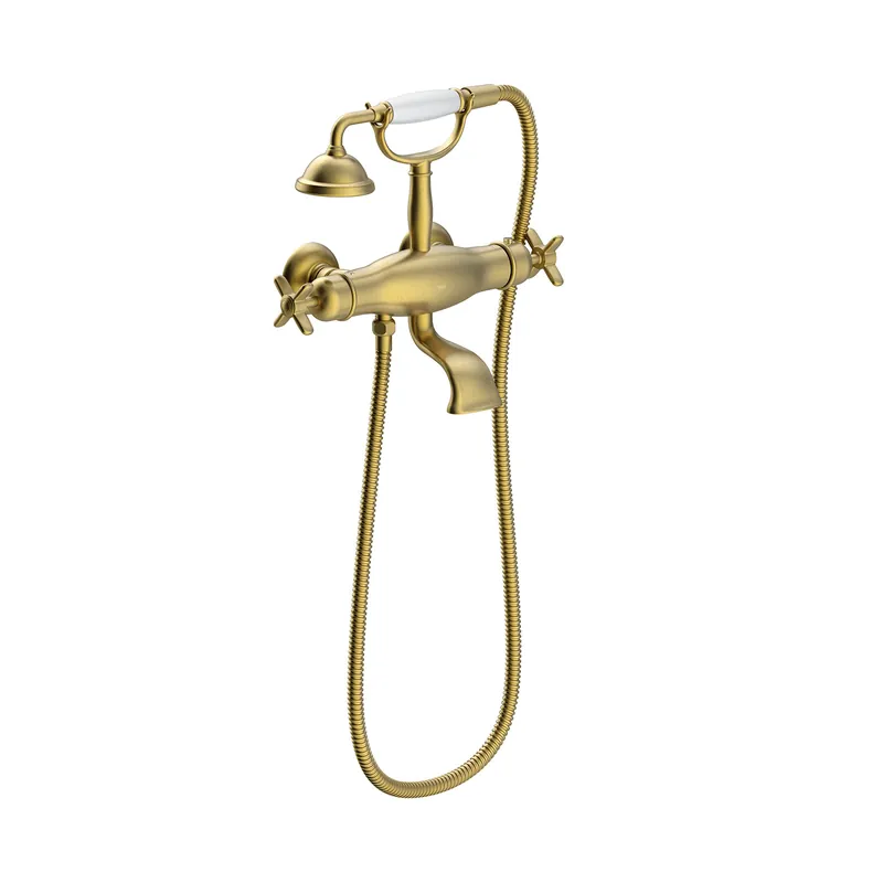 Snelle Levering Thermostaat Bad/Douche Tres Clasic Incl Handdouche op Houder Verouderd Messing Mat