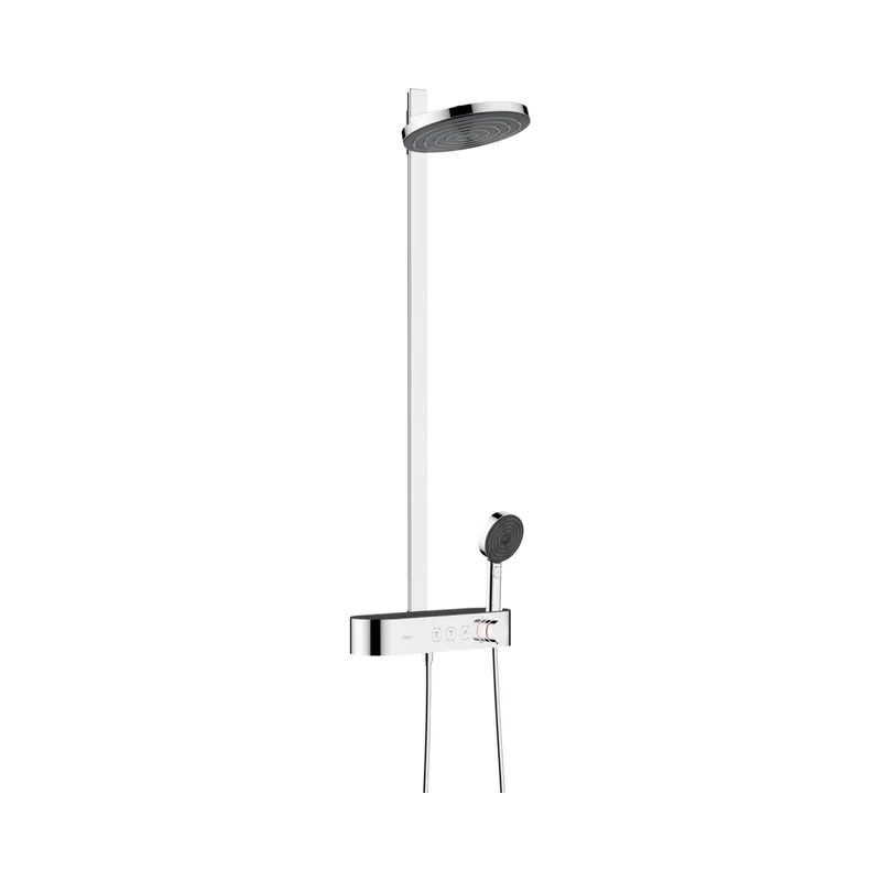 Beste Prijs Regendouche set HansGrohe Pulsify S Showerpipe 2 Jets EcoSmart Met ShowerTablet Select 400 Chroom