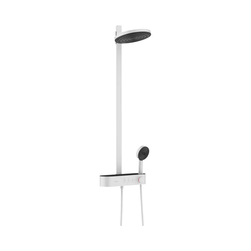 Speciale Aanbieding Regendouche set HansGrohe Pulsify S Showerpipe 2 Jets Met ShowerTablet Select 400 Mat Wit