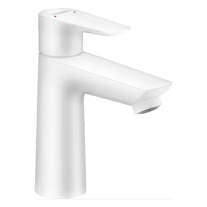 Wastafelmengkraan Talis E HansGrohe 110 Eengreeps CoolStart Zonder Afvoer Mat Wit Merkproduct