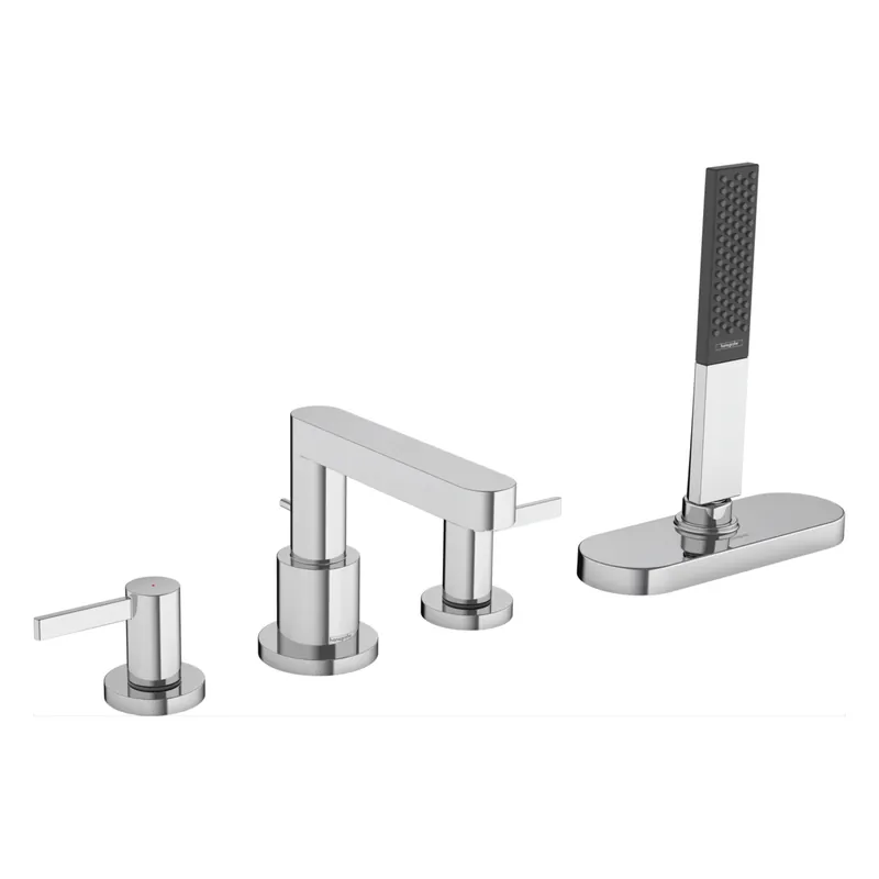 Beste Prijs Badrandmengkraan Finoris HansGrohe 4-Gats Met SBox Chroom