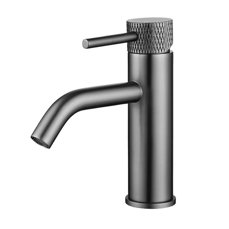 Nu Kopen Wastafelkraan Wiesbaden Ribbd Opbouw Mengkraan Gunmetal