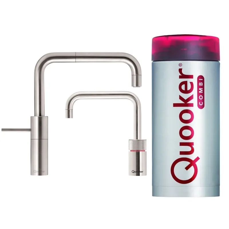 Quooker Nordic Square Twintaps met Combi + Boiler RVS Bestel Nu