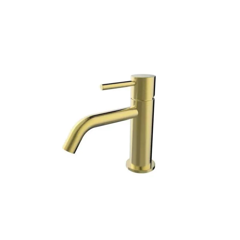 Weekendaanbieding Wastafelmengkraan Opbouw Wiesbaden Style Uitloop 6.5 cm 1-hendel Geborsteld Messing Goud