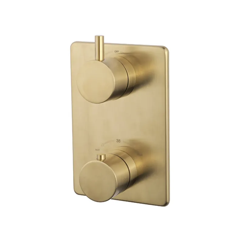 Afbouwdeel Wiesbaden Caral Thermostatisch 2-Weg Geborsteld Messing Nieuw