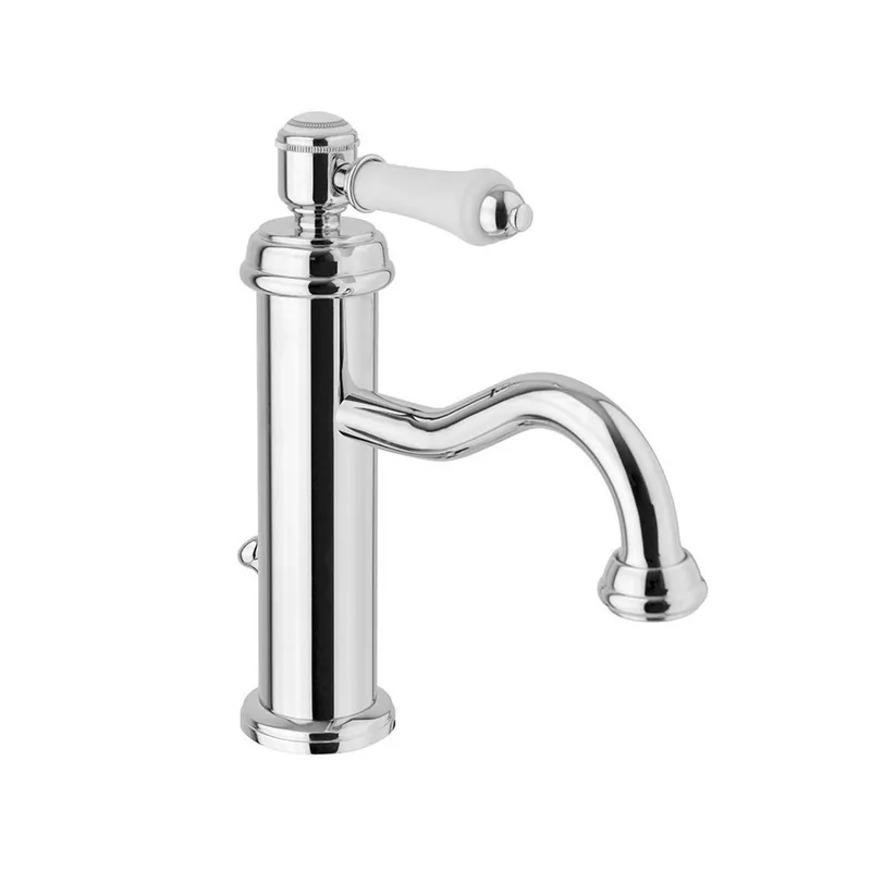 Flitsaanbieding Wastafelmengkraan Sapho Vienna 1-hendel Gebogen 21.8 cm Chroom (incl. pop-up waste)