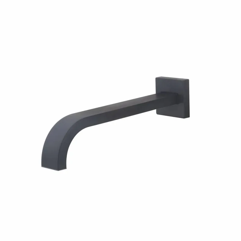 AQS Inbouwuitloop Vierkant 26cm 1/2" Mat Zwart Weekendaanbieding