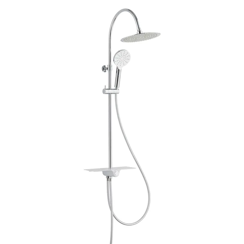 Regendouche Opbouwset Schutte Aquastar 3 Functies Rond met Planchet Chroom Wit Alleen Vandaag