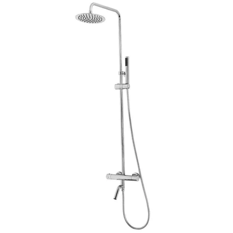 Beste Prijs Amon Round Thermostatische Bad Opbouwset Chroom