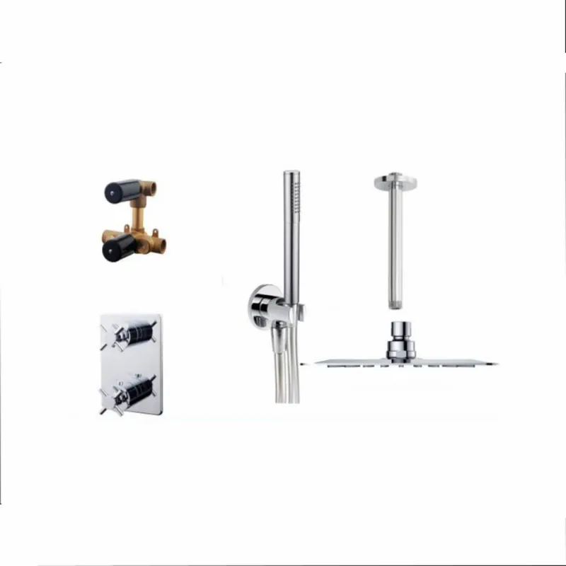 Thermostatische Inbouw Regendoucheset Chroom 20 Cm Fabrieksprijs