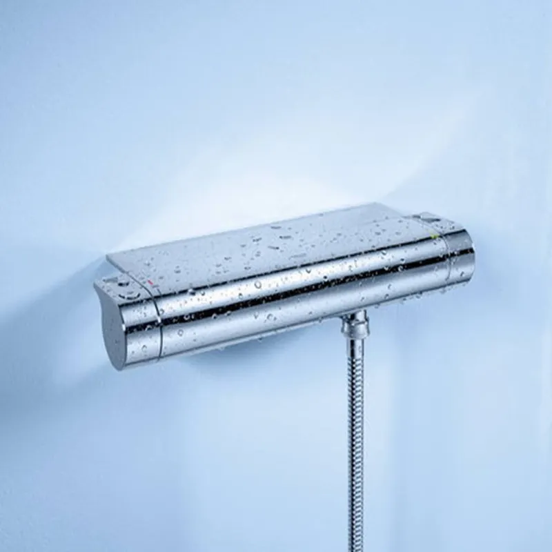 Weekendaanbieding New Grotherm 2000 Douchethermostaat 15 Cm Met Koppeling En Tray Chroom