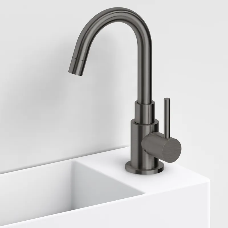 Populair Fonteinkraan Hoog Clou Freddo Geborsteld Gunmetal PVD