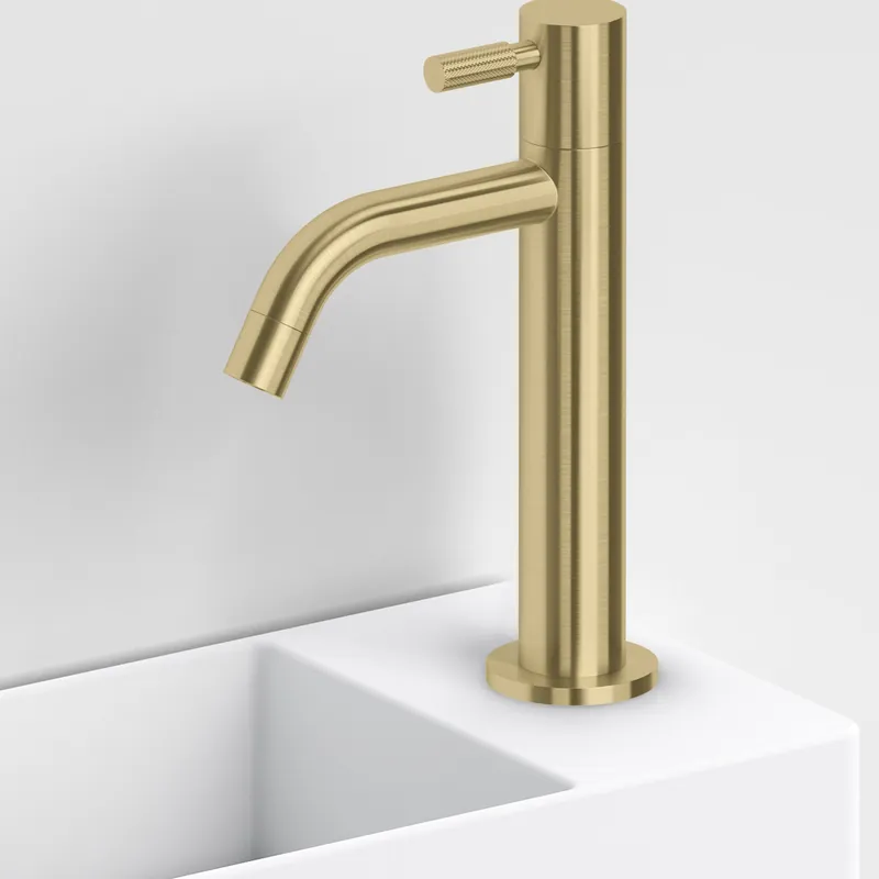 Lage Kosten Fonteinkraan Hoog Clou Freddo Geborsteld Goud PVD