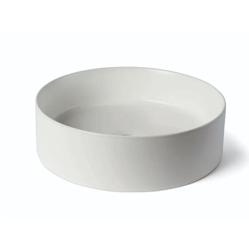 Superprijs Waskom Luca Sanitair Ceramics Rond 39,4x39,4x11,5 Keramiek Mat Wit