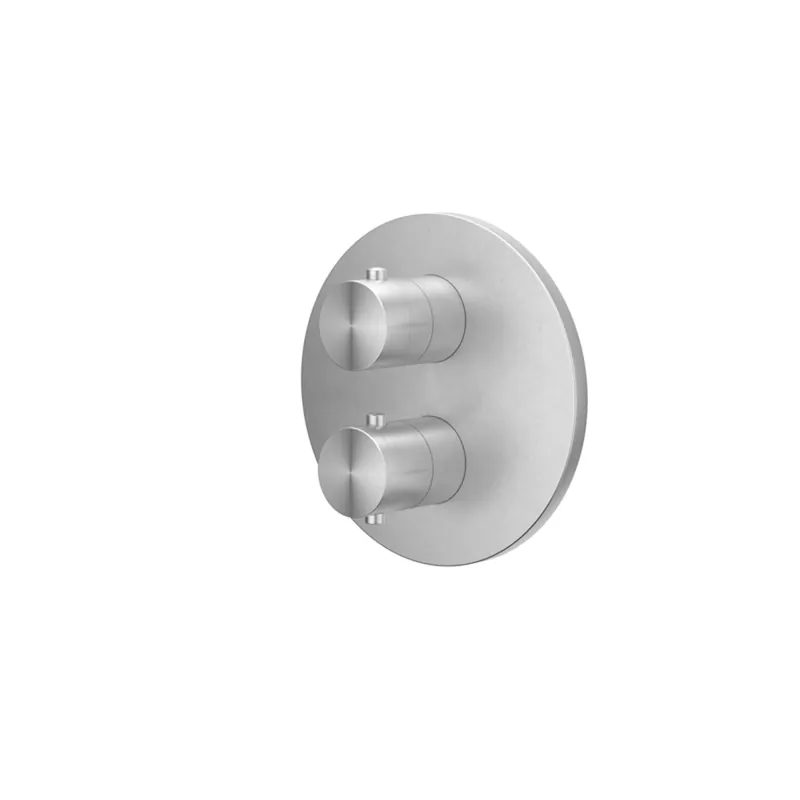 Shop Nu Afbouwdeel IVY Concord Inbouwthermostaat 2-Weg Met Rond Rozet Geborsteld RVS316