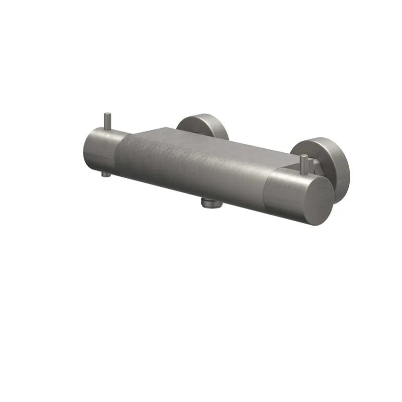 Hete Deal Douchethermostaatkraan IVY Bond Opbouw Cooltouch Geborsteld Metal Black PVD