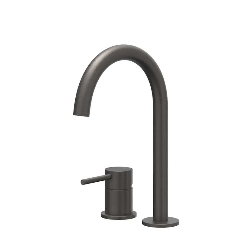 Wastafelkraan IVY Concord Coldstart 2-gats RVS316 Geborsteld Carbon Black PVD Merkproduct