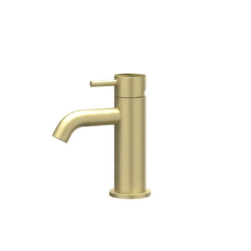 Hoge Kwaliteit Wastafelkraan IVY Concord Model S Coldstart RVS316 Geborsteld Mat Goud PVD