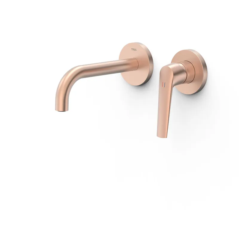Wastafelkraan Inbouw Tres Fuji 17.7 Cm Mat Rose Gold Koop Online