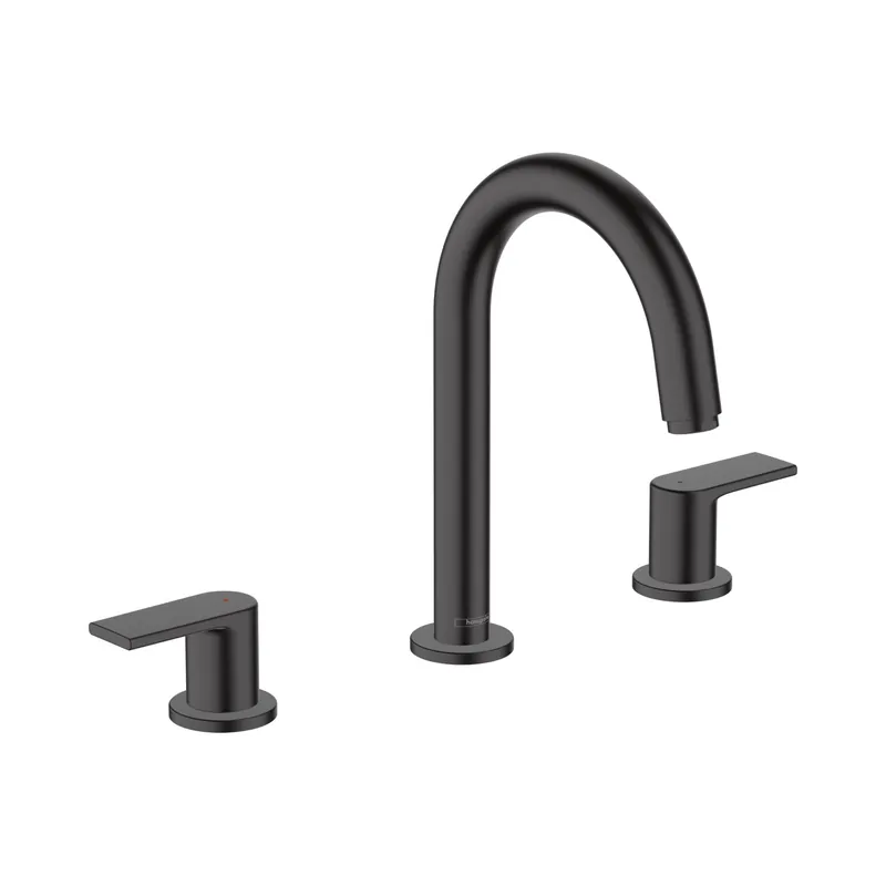 Fabrieksprijs Wastafelmengkraan HansGrohe Vernis Shape 3-Gats Met Trekwaste Mat Zwart