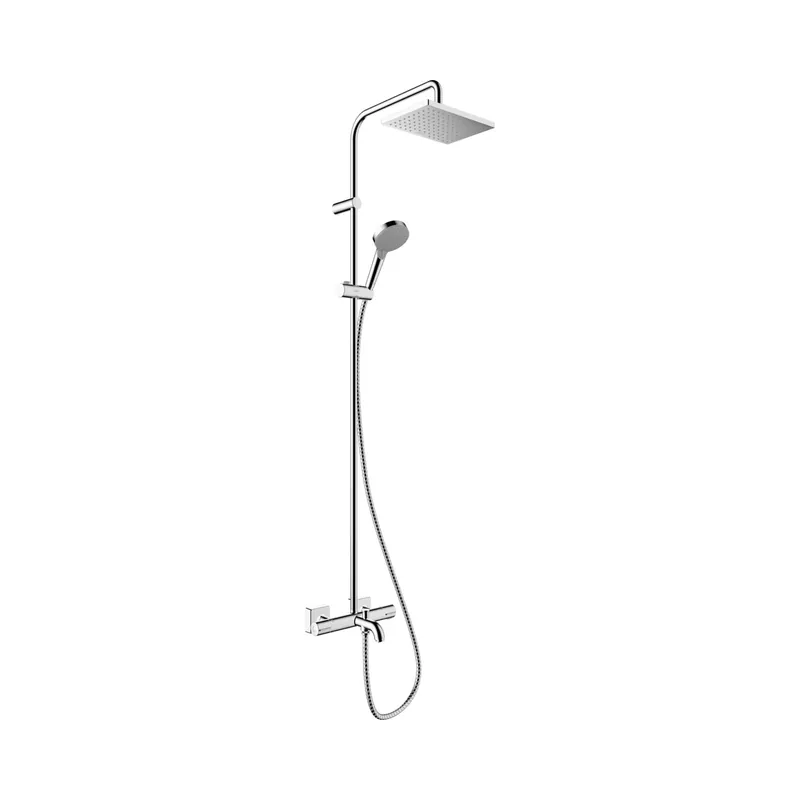 Populair Regendouche set HansGrohe Vernis Shape Showerpipe 230 1 Jet EcoSmart met badthermostaat Chroom