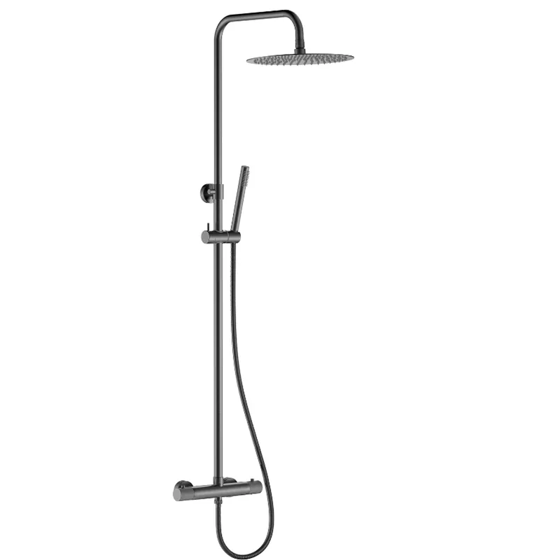 Regendoucheset Opbouw BWS Ridged Opbouw Gunmetal Superprijs