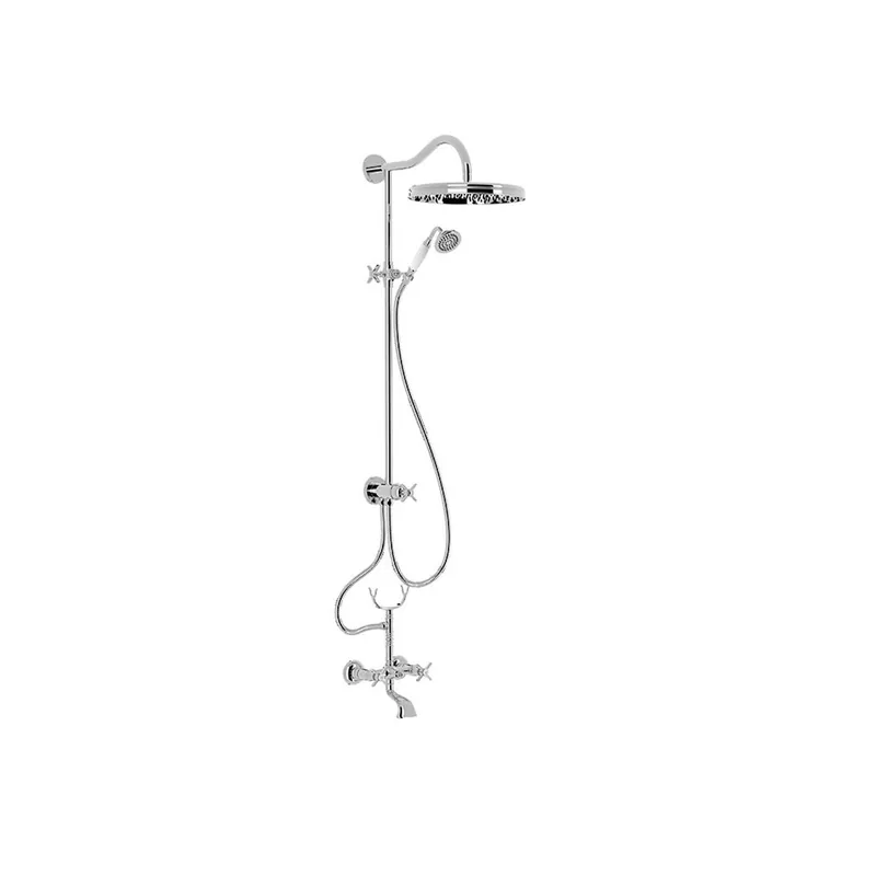 Bad/Douche Combinatie Opbouwset Tres Clasic Mengkraan Chroom Beperkt Aanbod