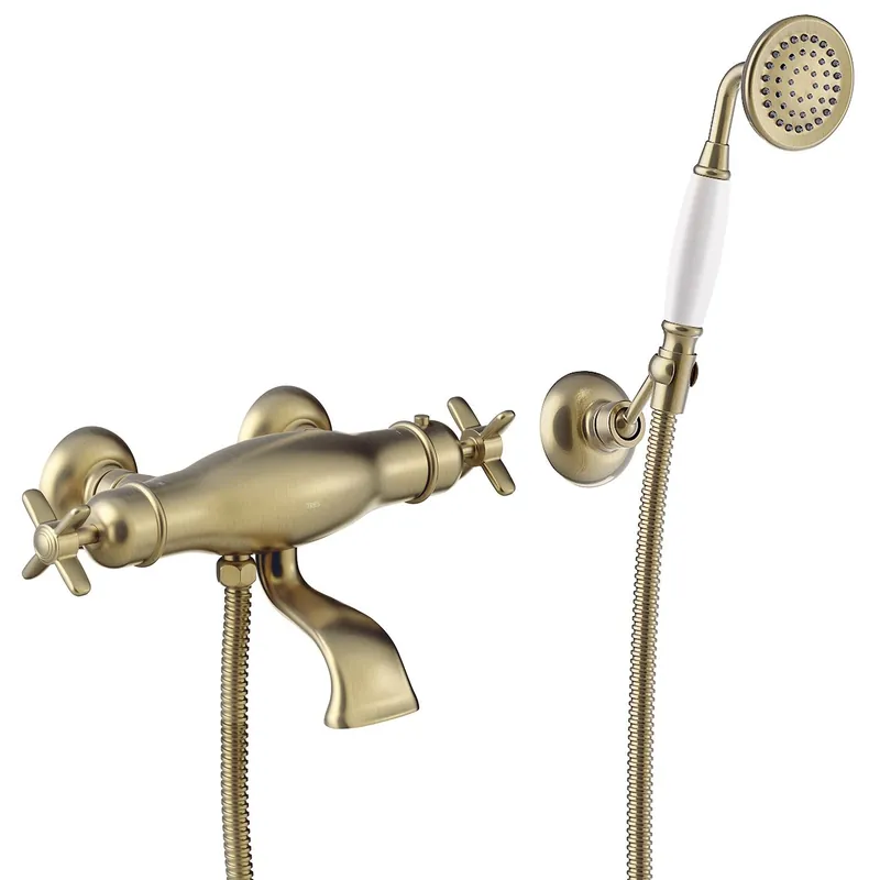 Badmengkraan Tres Clasic Opbouw Incl Handdouche Verouderd Messing Mat Bestseller