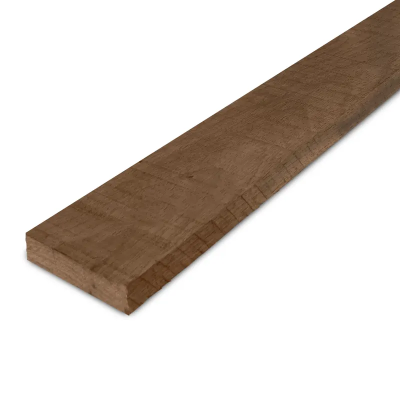 Superprijs thermo - plank Thermo fraké plank - 26x105 mm - fijnbezaagd / ruw - plank voor buiten - thermisch gemodificeerd frake hout KD 8-12% - Thermo fraké plank - 26x105 mm - ruw: 335 cm