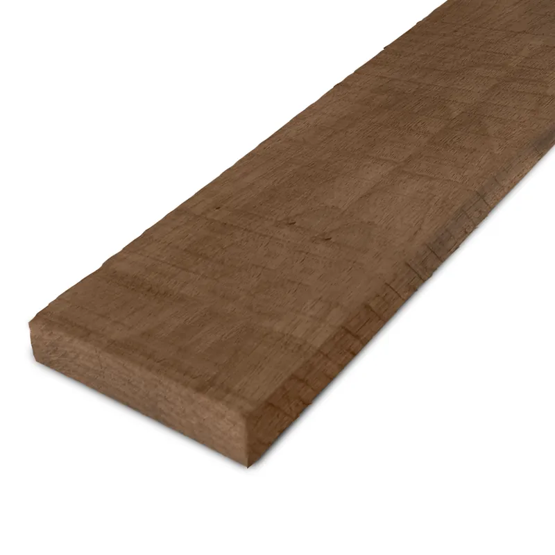 Bestseller thermo - plank Thermo fraké plank - 32x155 mm - fijnbezaagd / ruw - plank voor buiten - thermisch gemodificeerd frake hout KD 8-12% - Thermo fraké plank - 32x155 mm - ruw: 305 cm