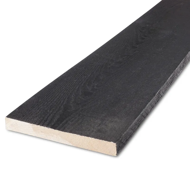Bestel Nu vuren - plank - zwart Zwart gebeitst vuren plank - 24x194 mm - fijnbezaagd / ruw - plank voor buiten - zwart vurenhout KD 18-20% - per bundel - 60 stuks - Zwart gebeitst vuren plank - 24x194 mm - ruw: 500 cm