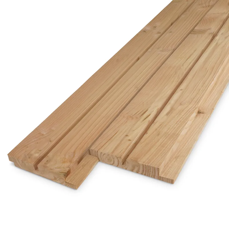 Favoriet douglas - rabat Douglas dubbel blokprofiel (50/50) - 19x120 mm - geschaafd - dubbel rhombusprofiel - douglashout KD 18-20% - Douglas dubbel blokprofiel (50/50) - 19x120 mm - geschaafd: 240 cm