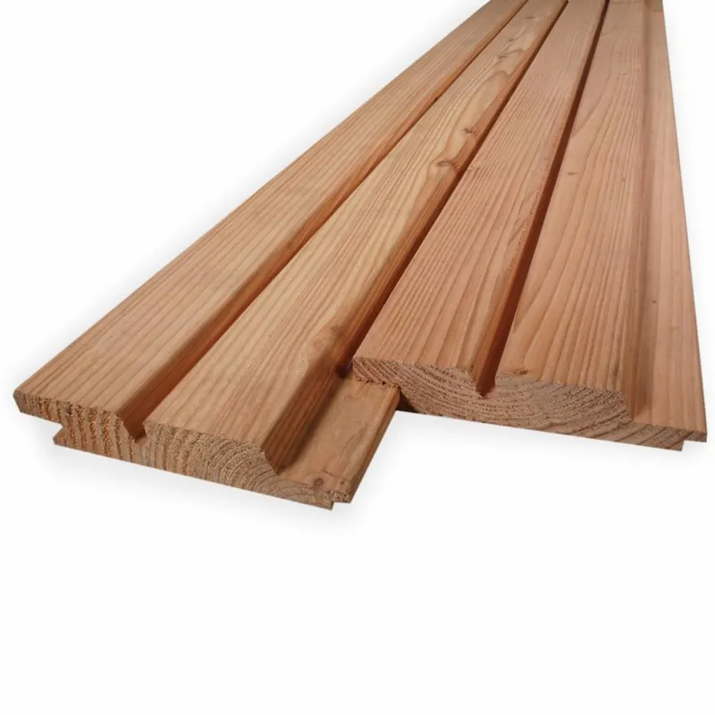 Exclusieve Aanbieding douglas - rabat Douglas dubbel blokprofiel (50/50) (mes en groef) - 28x115 mm - geschaafd - blokprofiel (T&G) - douglashout KD 18-20% - Douglas dubbel blokprofiel (50/50) (mes en groef ) - 28x115 mm - geschaafd: 250 cm