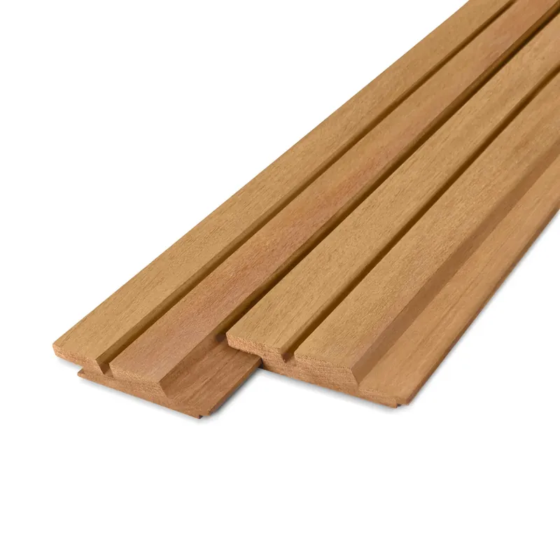 Nu Kopen hardhout - rabat Garapa dubbel blokprofiel (50/50) (mes en groef) - 21x115 mm - geschaafd - blokprofiel (T&G) - garapa hardhout KD 18-20% - Garapa dubbel blokprofiel (50/50) (mes en groef ) - 21x115 mm - geschaafd: 185 cm