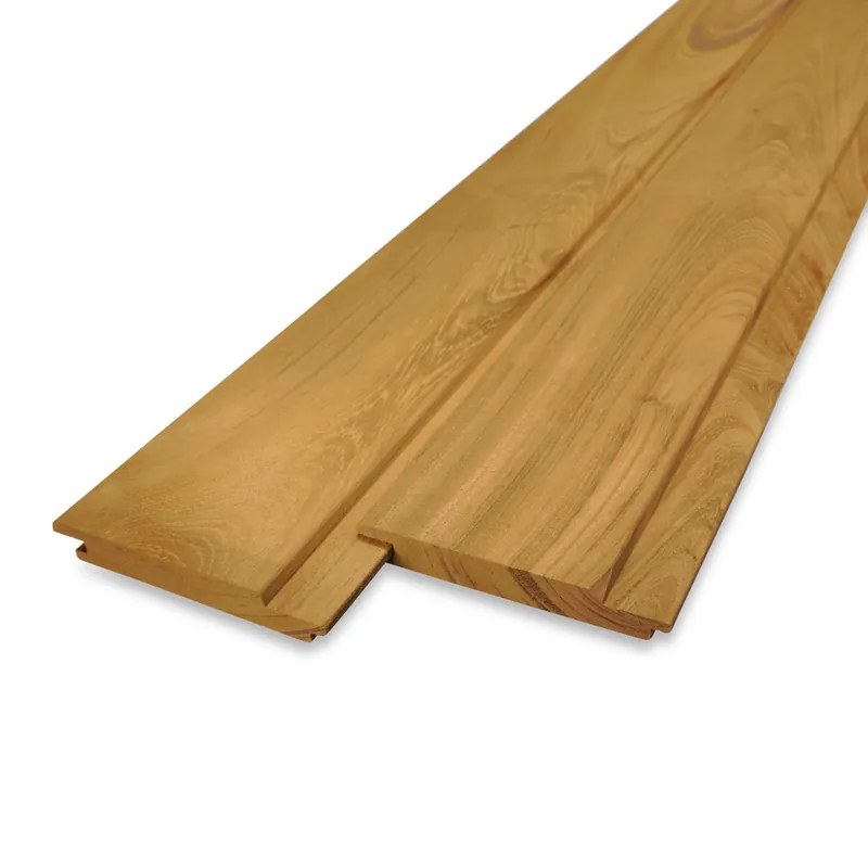 Uitverkoop hardhout - rabat Guariuba channelsiding - 21x115 mm - geschaafd - channel siding - guariuba hardhout KD 18-20% - Guariuba channelsiding - 21x115 mm - geschaafd: 215 cm
