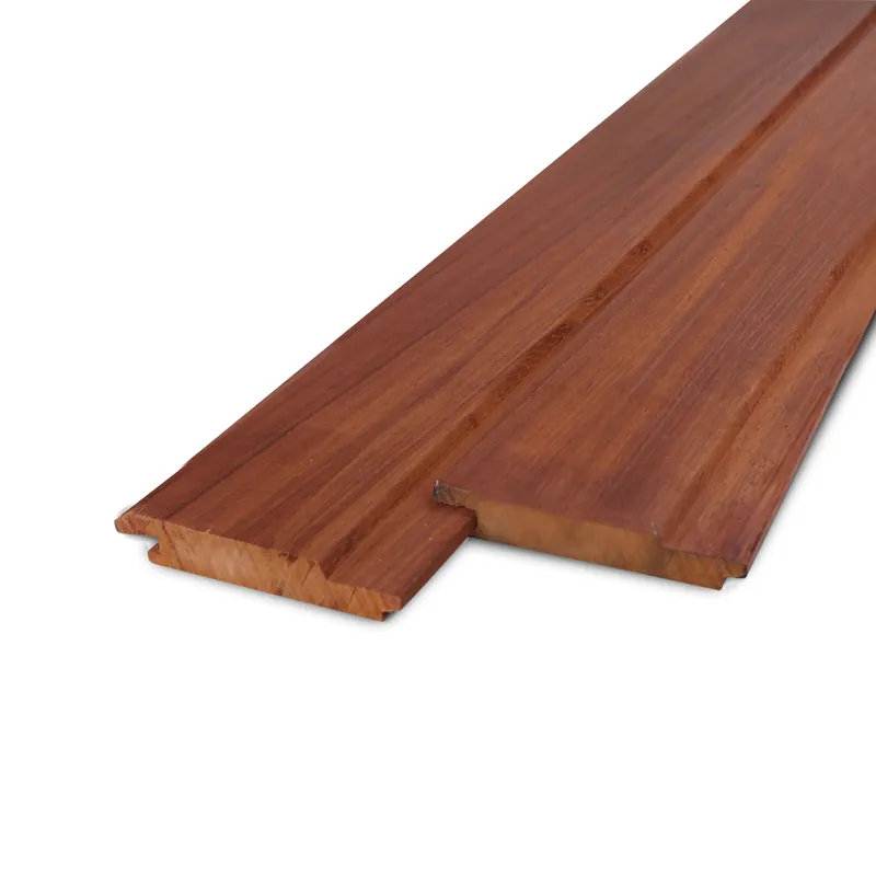 hardhout - rabat Padoek channelsiding - 21x60 mm - geschaafd - channel siding - padouk hardhout AD 20-25% - Padouk channelsiding - 21x60 mm - geschaafd: 155 cm Beperkte Voorraad