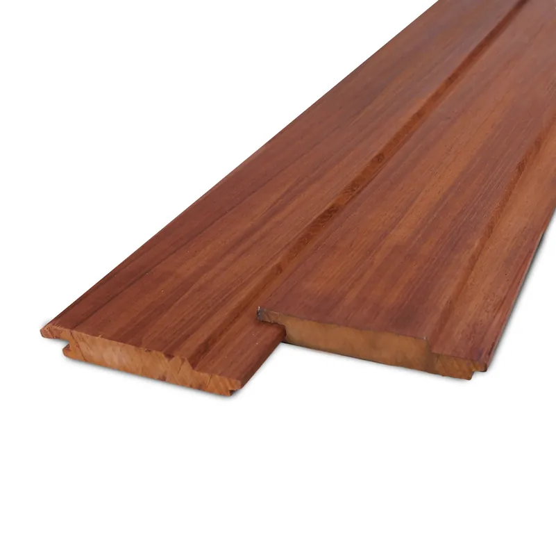 hardhout - rabat Padoek channelsiding - 21x90 mm - geschaafd - channel siding - padouk hardhout AD 20-25% - Padouk channelsiding - 21x90 mm - geschaafd: 125 cm Flitsaanbieding