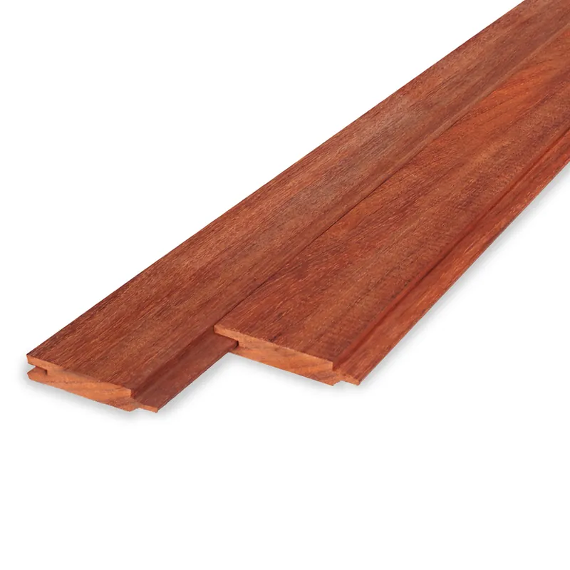 hardhout - vellingdeel Padoek vellingdeel - 21x83 mm - geschaafd - mes en groef plank - padouk hardhout AD 20-25% - Padouk vellingdeel - 21x83 mm - geschaafd: 155 cm Speciale Aanbieding