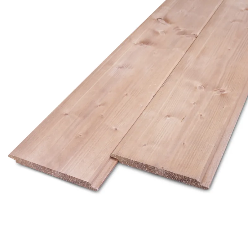 vuren - rabat - geimpregneerd Red class wood sponningplank - 18x185 mm - zichtzijde fijnbezaagd / ruw - shiplap - geïmpregneerd red class vuren KD 18-20% - Red class wood sponningplank - 18x185 mm - ruwe zichtzijde: 300 cm Laatste Kans