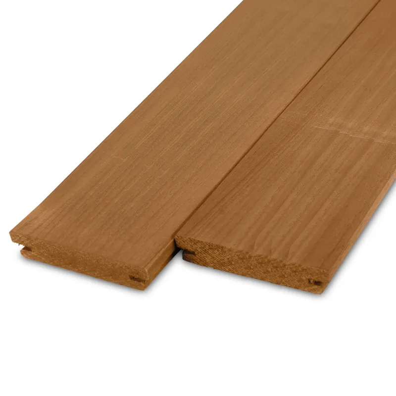 Betrouwbaar thermo - b-fix Thermo ayous B-fix plank - 21x140 mm - geschaafd - B-fix rabat- & vlonderplank - thermisch gemodificeerd ayous hout KD 8-12% - Thermo ayous B–fix plank - 21x140 mm - geschaafd: 245 cm