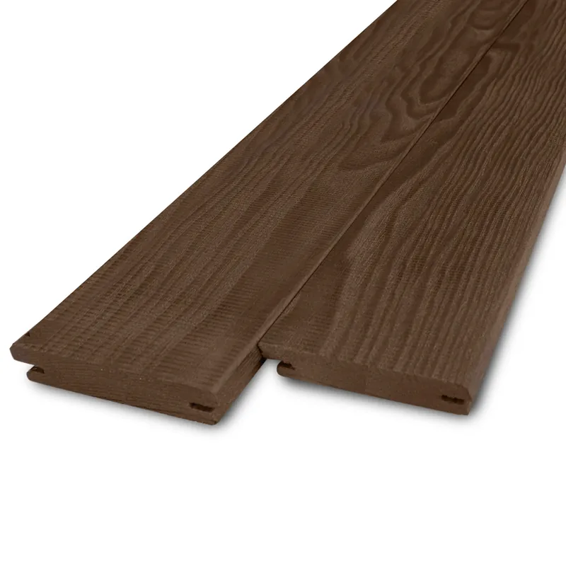 thermo - b-fix Thermo essen B-fix plank - 21x140 mm - geschaafd - B-fix rabat- & vlonderplank - thermisch gemodificeerd essenhout KD 8-12% - Thermo essen B–fix plank - 21x140 mm - geschaafd: 220 cm Veilige Betaling