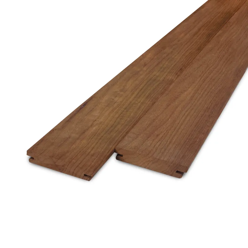 Gecertificeerd thermo - b-fix Thermo fraké B-fix plank - 21x64 mm - geschaafd - B-fix rabat- & vlonderplank - thermisch gemodificeerd frake hout KD 8-12% - Thermo fraké B–fix plank - 21x64 mm - geschaafd: 155 cm