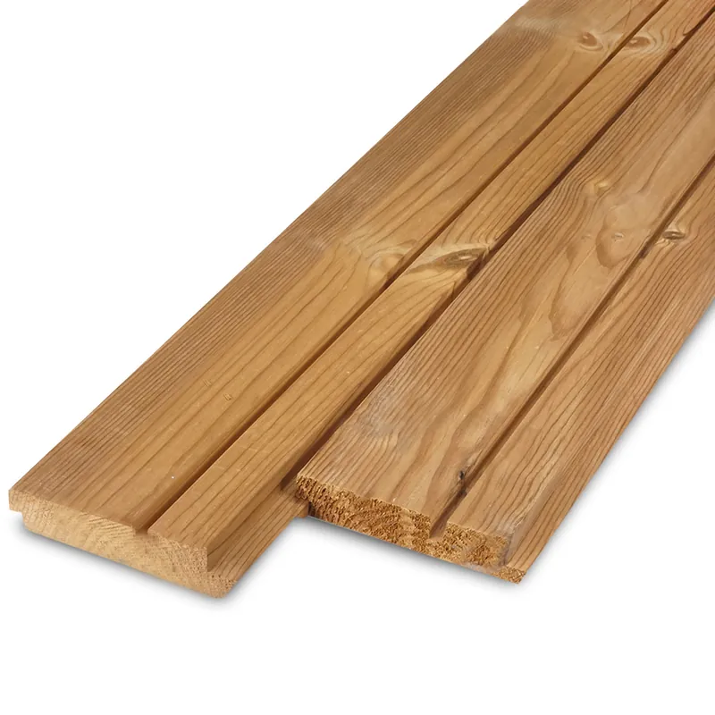 Hoge Kwaliteit thermo - rabat Thermo grenen dubbel blokprofiel (70/30) - 21x125 mm - geschaafd - blokprofiel - thermisch gemodificeerd grenenhout KD 8-12% - Thermo grenen dubbel blokprofiel (70/30) - 21x125 mm - geschaafd: 300 cm
