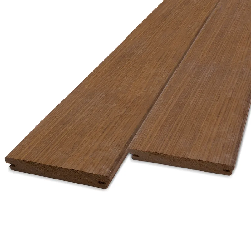thermo - b-fix Thermo tauari B-fix plank - 21x140 mm - geschaafd - B-fix rabat- & vlonderplank - thermisch gemodificeerd tauari hout KD 8-12% - Thermo tauari B–fix plank - 21x140 mm - geschaafd: 185 cm Lage Prijs