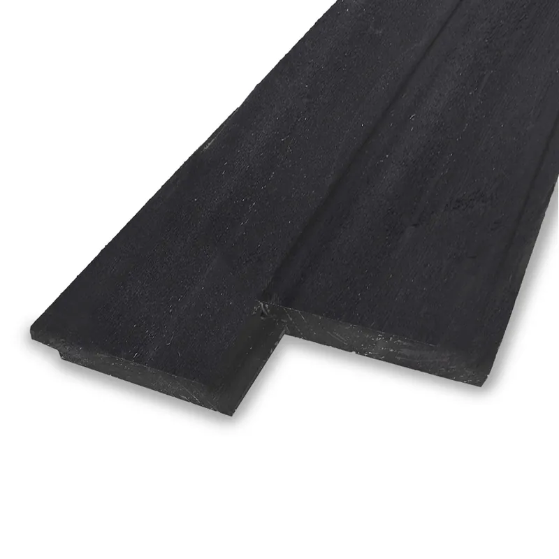 douglas - rabat Zwart geïmpregneerd douglas sponningplank - 18x185 mm - zichtzijde fijnbezaagd / ruw - shiplap - zwart douglashout KD 18-20% - Zwart geïmpregneerd douglas sponningplank - 18x185 mm - ruwe zichtzijde: 300 cm Favoriet