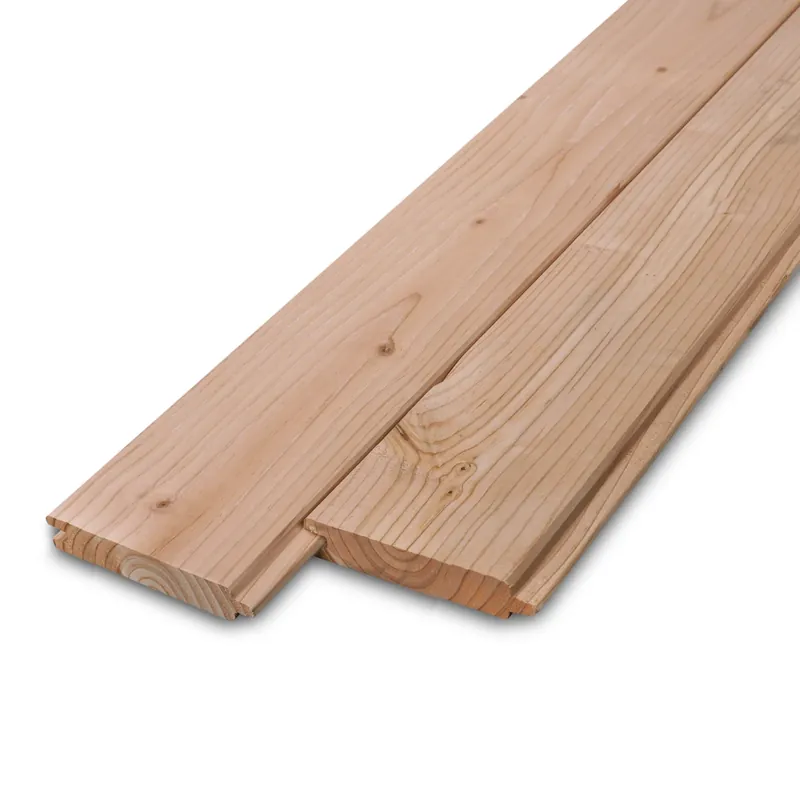 douglas - vellingdeel Douglas blokhutprofiel - 28x132 mm - geschaafd - blokhut plank - douglashout KD 18-20% - Douglas blokhutprofiel - 28x132 mm - geschaafd: 200 cm Direct Beschikbaar