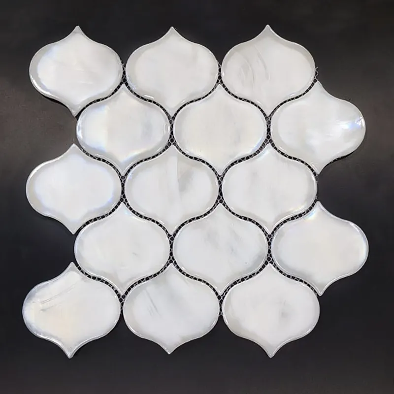 Superprijs Mozaïek Valkery Arabesque 26,4 x 28,3 cm Glas White (Prijs Per Vel)