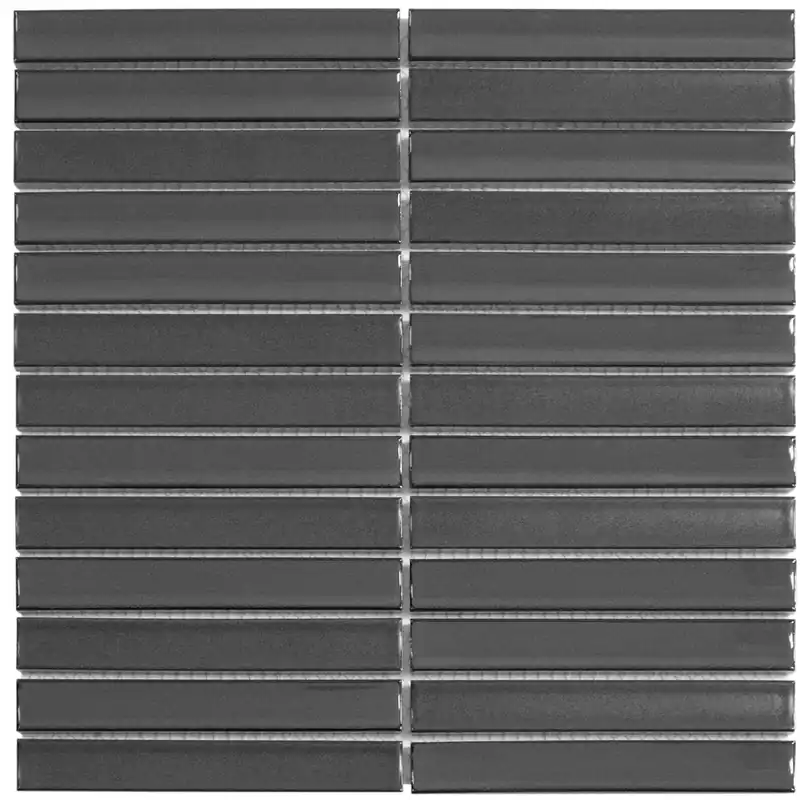 Direct Beschikbaar Mozaiek Tegel Sevilla 29,6x30 cm Finger Glossy Carbon Shades of Chalk (Prijs per 0.89 M2)
