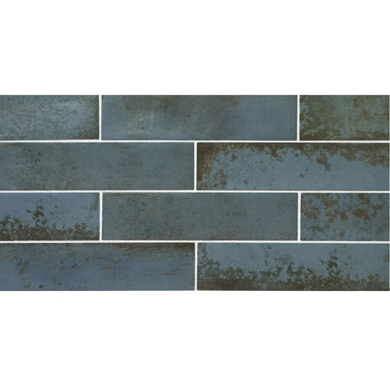 Wandtegel Magnetism Blue 6.3x25 cm (Prijs per M2) Premium