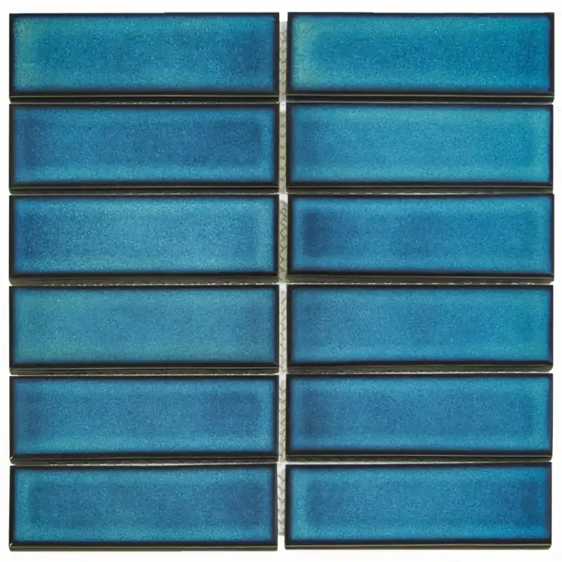 Mozaïek Barcelona 29.1x29.7 cm Geglazuurd Porselein Rechthoek Azure Blue (Prijs per 0,86 M2) Populair